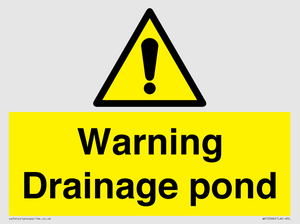 Warning Drainage pond